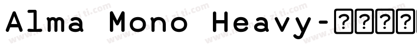 Alma Mono Heavy字体转换